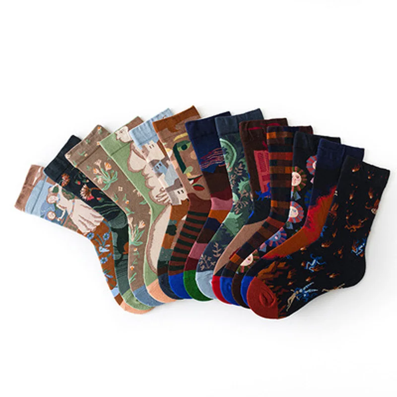 Art RETRO socks autumn and winter Abstract men's and women's same style socks in Europe and the United States trend
Art RETRO socks autumn and winter Abstract men's and women's same style socks in Europe and the United States trend