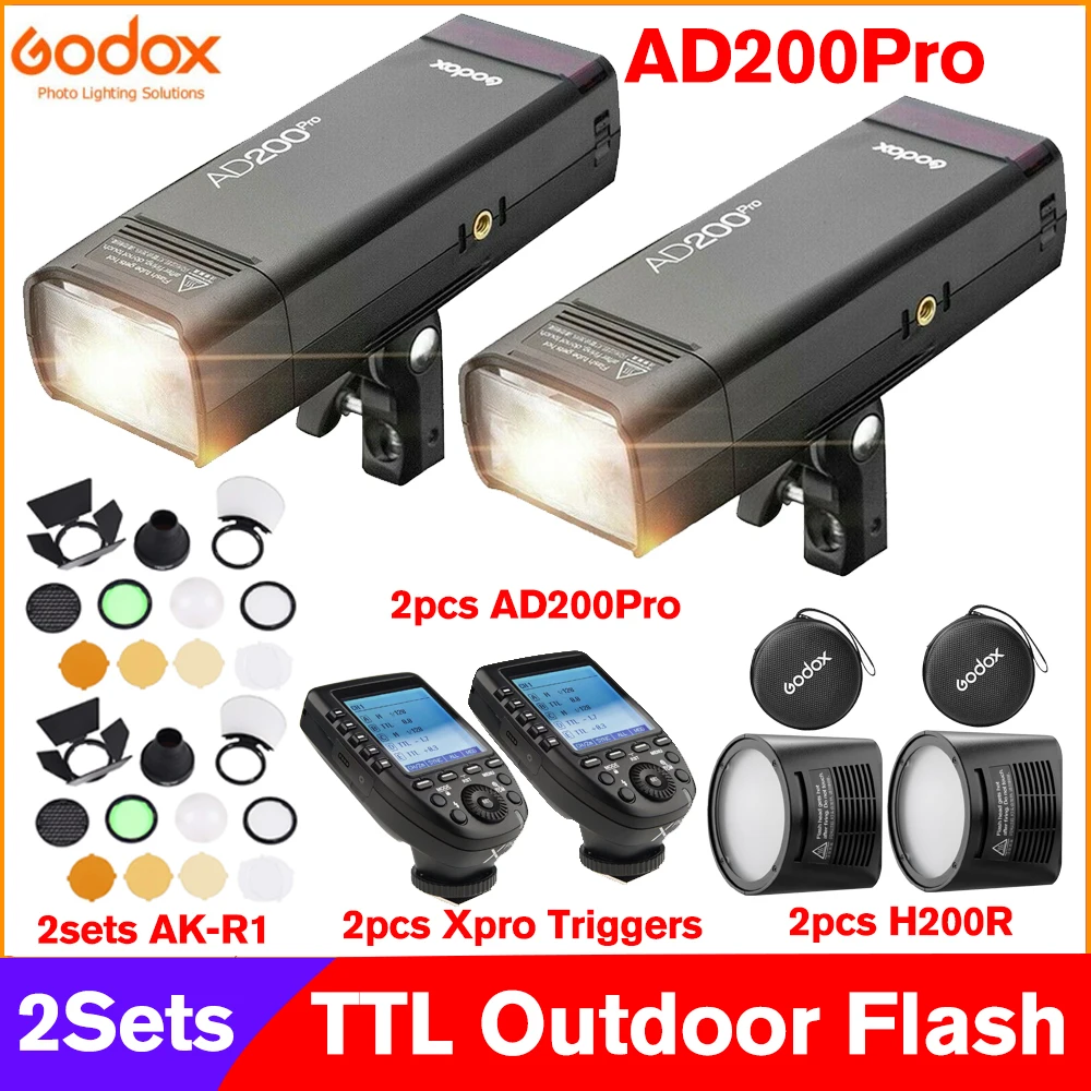 2 комплекта Godox AD200Pro наружный светильник для вспышки 200Ws TTL 2,4G 1/8000 HSS 0,01-1,8 s рециркуляция Speedlite с батареей Flash Strobe
2 комплекта Godox AD200Pro наружный светильник для вспышки 200Ws TTL 2,4G 1/8000 HSS 0,01-1,8 s рециркуляция Speedlite с батареей Flash Strobe