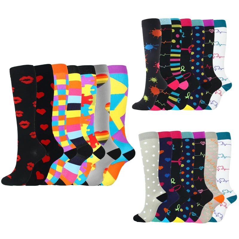 7 Pairs/set Mixed Unisex Compression Socks Multicolored Nylon Breathable Outdoor Sport Running Knee High Hosiery Stockings
7 Pairs/set Mixed Unisex Compression Socks Multicolored Nylon Breathable Outdoor Sport Running Knee High Hosiery Stockings