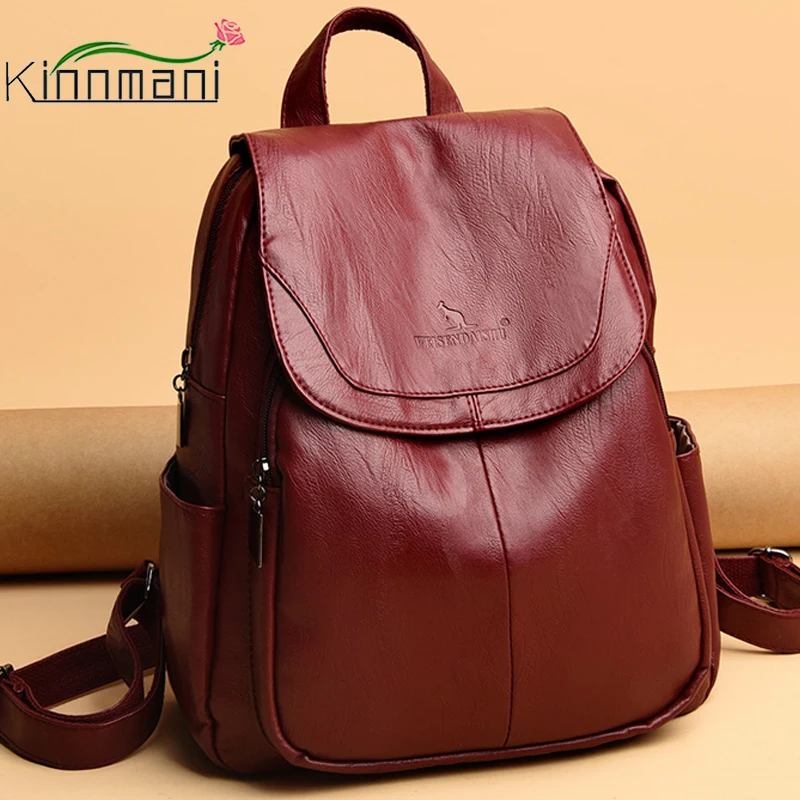 2021 KINNMANI Luxury Quality Sheepskin Pattern PU Leather Backpack For Women Large Capacity Soft School Bags For Teens And Girls
2021 KINNMANI Luxury Quality Sheepskin Pattern PU Leather Backpack For Women Large Capacity Soft School Bags For Teens And Girls
