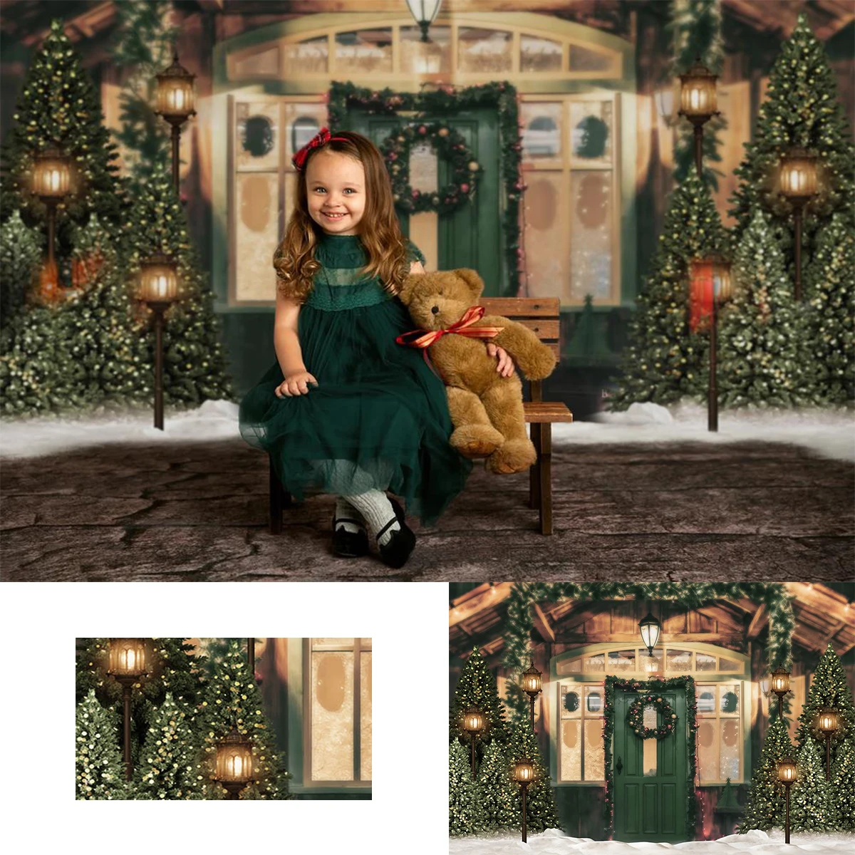 Wood House Christmas Kids Photography Backdrop Christmas Tree Snow Scene Decor Green Door Street Light Background Photostudio
Wood House Christmas Kids Photography Backdrop Christmas Tree Snow Scene Decor Green Door Street Light Background Photostudio