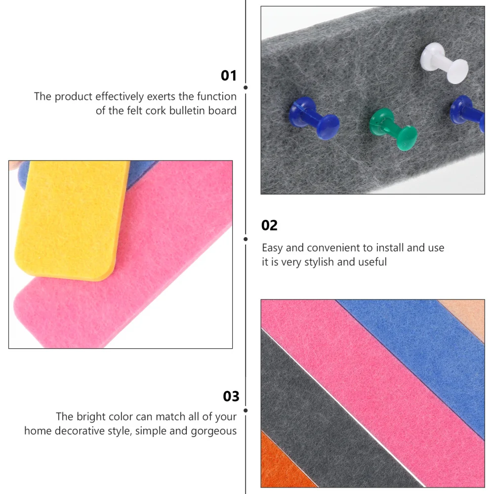 7Pcs Felt Bulletin Board Long Felt Board Strip Felt Pin Board Decor Memo Board
7Pcs Felt Bulletin Board Long Felt Board Strip Felt Pin Board Decor Memo Board