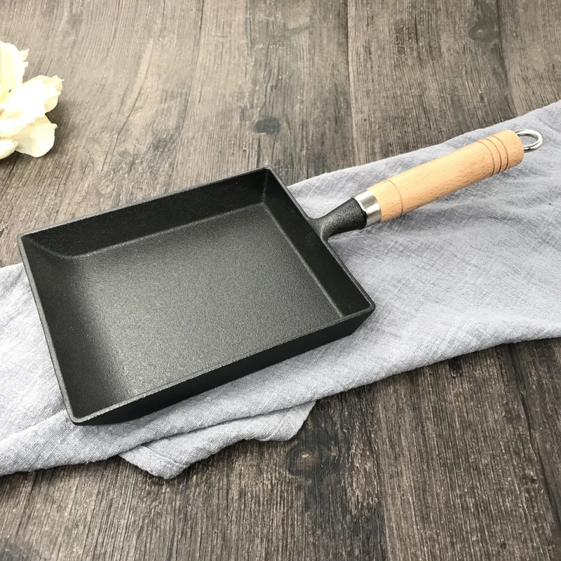Cast iron Frying Pan Omelette Pan/Egg Pan Non-stick Coating Rectangle Frying Pan Mini pancake pan Wooden handle With Kitchen Pot
Cast iron Frying Pan Omelette Pan/Egg Pan Non-stick Coating Rectangle Frying Pan Mini pancake pan Wooden handle With Kitchen Pot