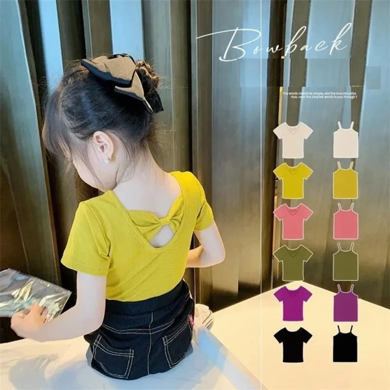 VIDMID Girls short sleeve T-shirt summer 2022 new baby fashion backless children's summer t-shirts P6231
VIDMID Girls short sleeve T-shirt summer 2022 new baby fashion backless children's summer t-shirts P6231