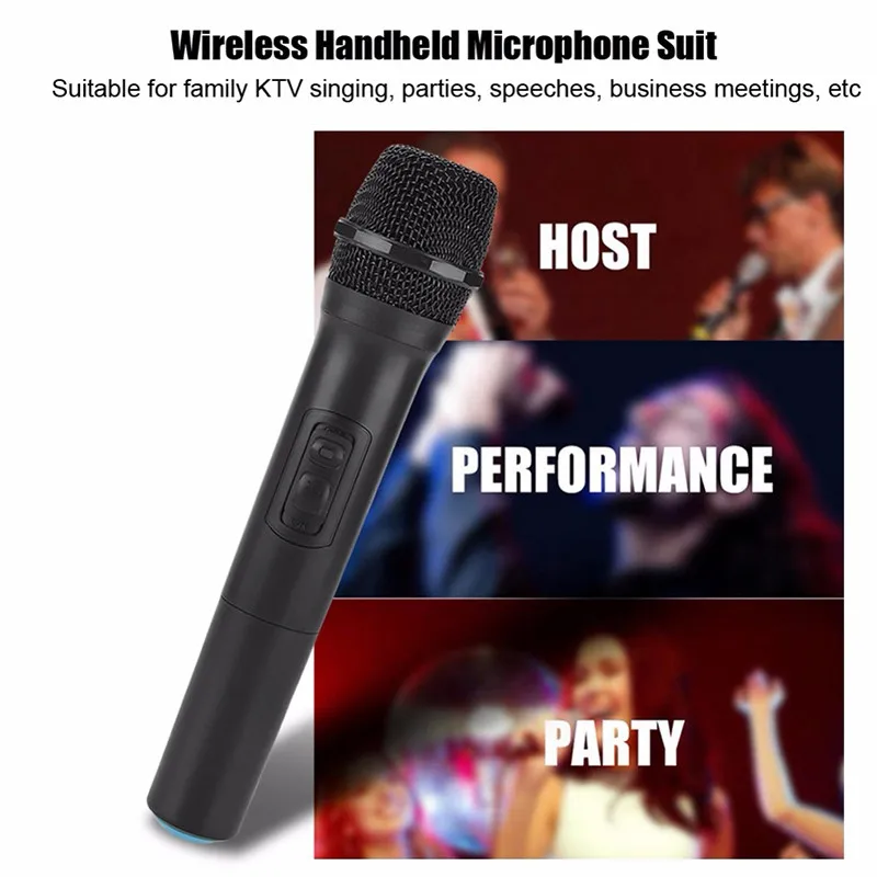 Universal VHF Wireless Handheld Microphone with Receiver for Karaoke/Business Meeting Portable Professional Wireless Microphone
Universal VHF Wireless Handheld Microphone with Receiver for Karaoke/Business Meeting Portable Professional Wireless Microphone