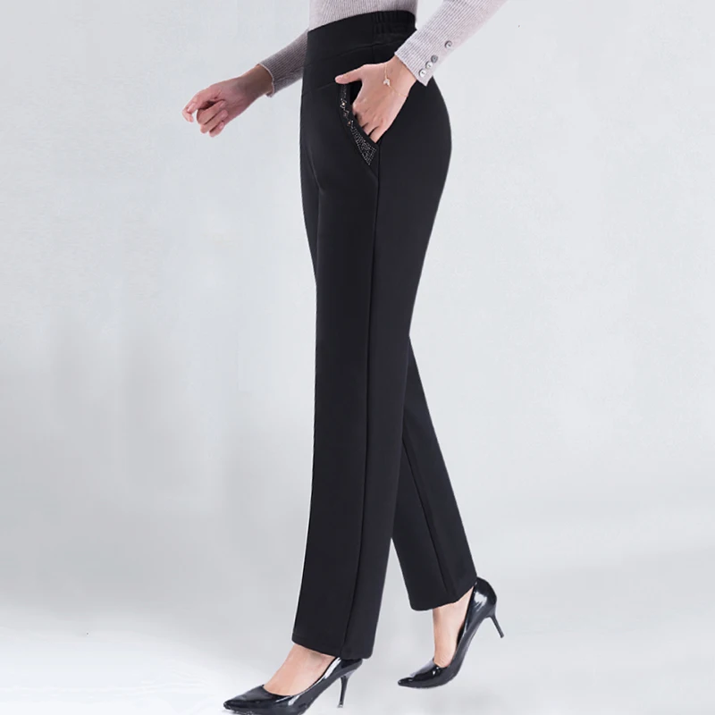 Plus Size Middle-aged Women's Pants Loose High Waist Pants Autumn Winter Plus Velvet Warm Outer Trousers Womens Casual Pants 5XL
Plus Size Middle-aged Women's Pants Loose High Waist Pants Autumn Winter Plus Velvet Warm Outer Trousers Womens Casual Pants 5XL
