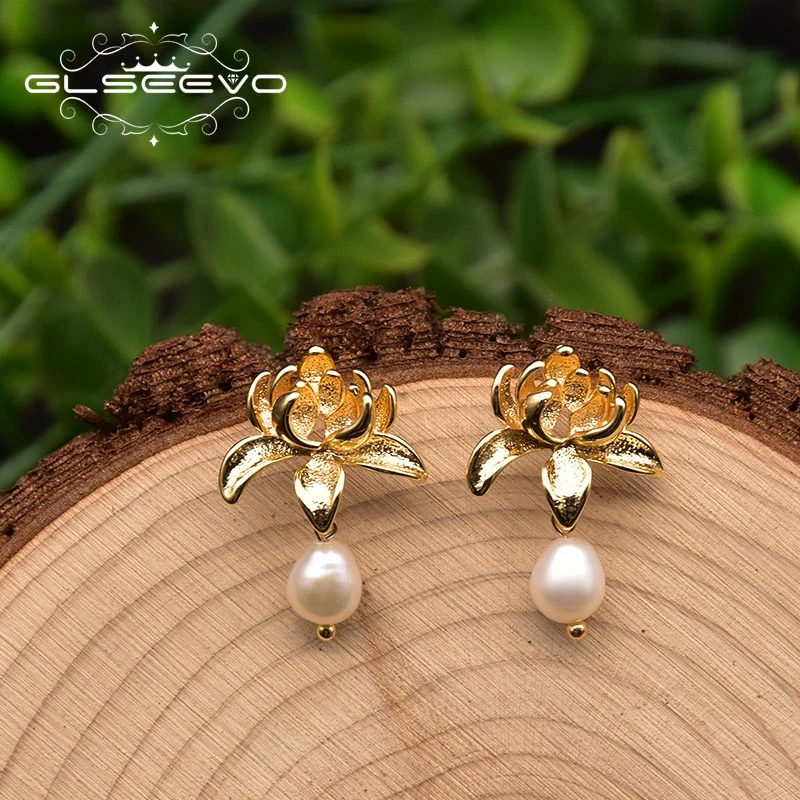 GLSEEVO Pure Natural Freshwater Pearl Flower-Shaped Earrings Female Wedding Banquet Precious Luxury Jewelry GE1046I
GLSEEVO Pure Natural Freshwater Pearl Flower-Shaped Earrings Female Wedding Banquet Precious Luxury Jewelry GE1046I