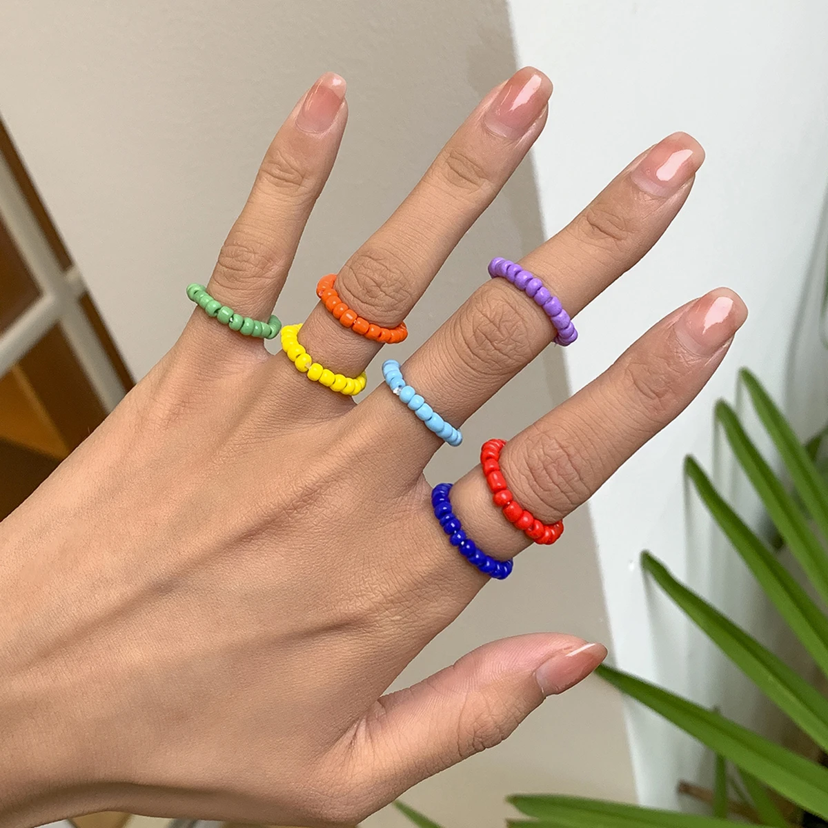 PuRui Bohemia Colorful Small Beads Rings for Women Rainbow Finger Rings Set Trendy 2021 Stackable Knuckle Ring Girl Jewelry Gift
PuRui Bohemia Colorful Small Beads Rings for Women Rainbow Finger Rings Set Trendy 2021 Stackable Knuckle Ring Girl Jewelry Gift