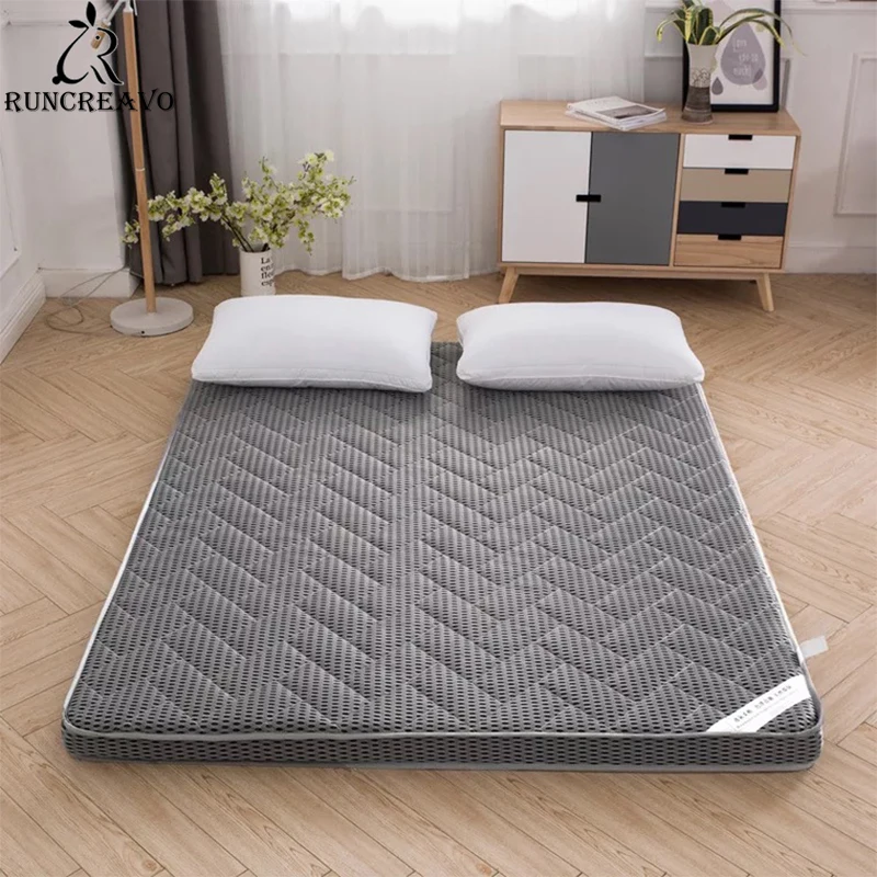 

4d Breathable Tatami Mattress Thick Bamboo Charcoal Single Double 1.5m 1.8m Bed Mat Student Dormitory 0.9m Bunk Mattress