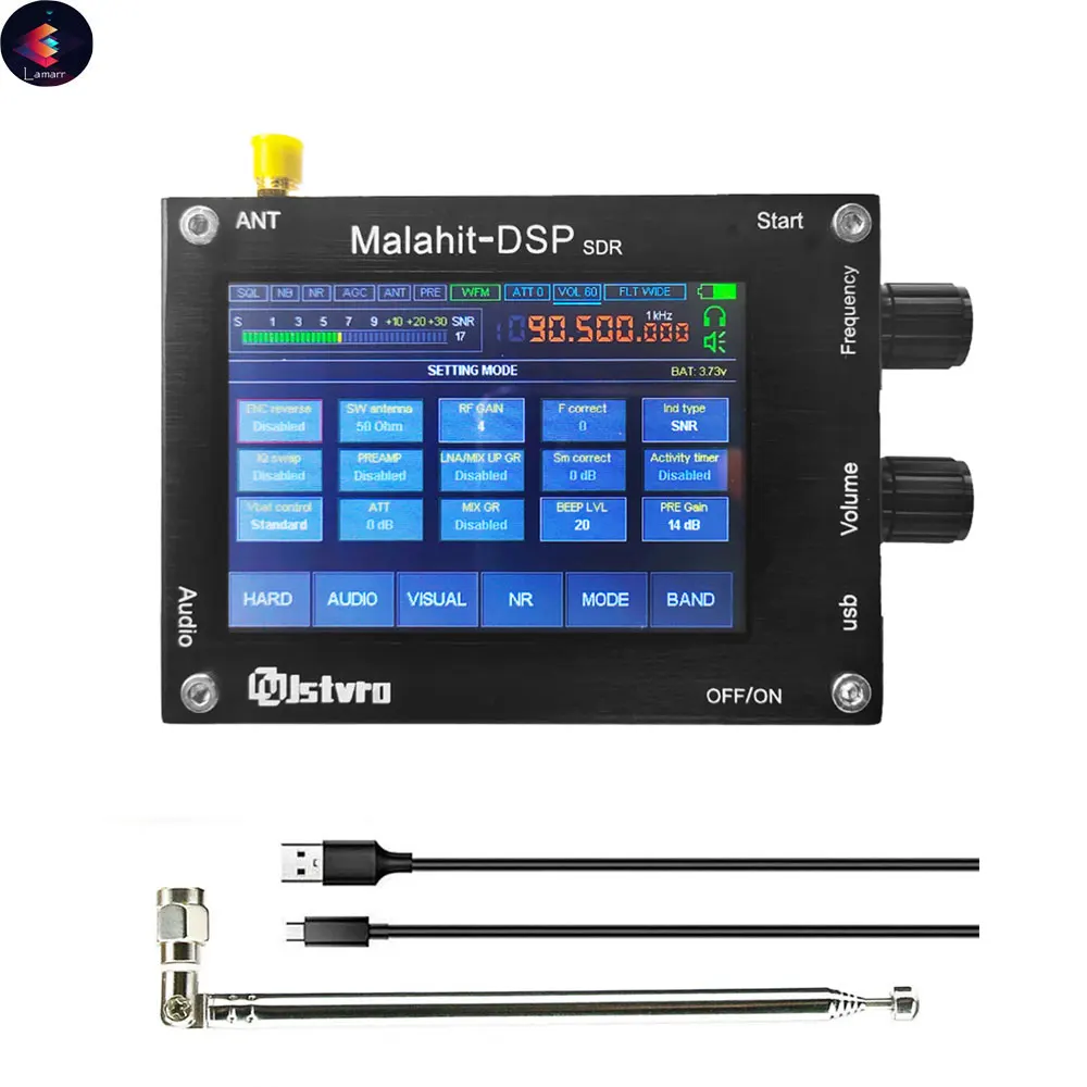 SDR-Receiver 50KHz-2GHz Malahit DSP 3.5 Inch Touching Screen Shortwave Radio New Version
SDR-Receiver 50KHz-2GHz Malahit DSP 3.5 Inch Touching Screen Shortwave Radio New Version