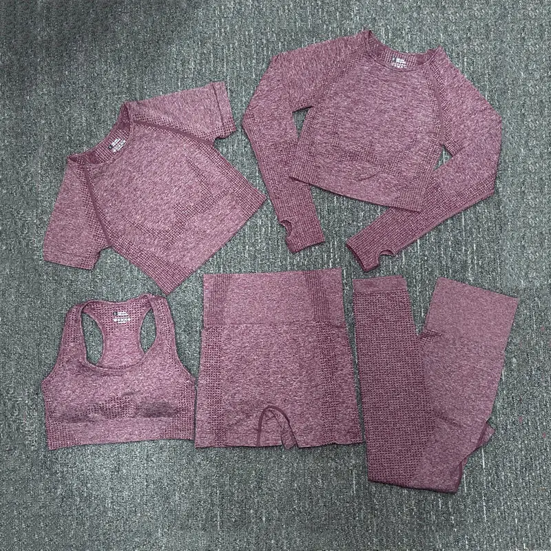 Women's Sportswear Yoga Set Workout Clothes Athletic Wear Sports Gym Legging Seamless Fitness Bra Crop Top Long Sleeve Yoga Suit
Women's Sportswear Yoga Set Workout Clothes Athletic Wear Sports Gym Legging Seamless Fitness Bra Crop Top Long Sleeve Yoga Suit