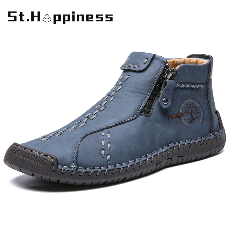 2021 Brand Men Boots Fashion Leather Ankle Boots Outdoor Waterproof Short Boots Luxury Classic Slip On Motorcycle Boots Big Size
2021 Brand Men Boots Fashion Leather Ankle Boots Outdoor Waterproof Short Boots Luxury Classic Slip On Motorcycle Boots Big Size