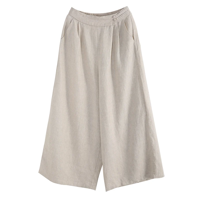 2021 spring new retro pure linen casual wide-leg pants straight leg pants women's linen pants pants for women Cotton
2021 spring new retro pure linen casual wide-leg pants straight leg pants women's linen pants pants for women Cotton