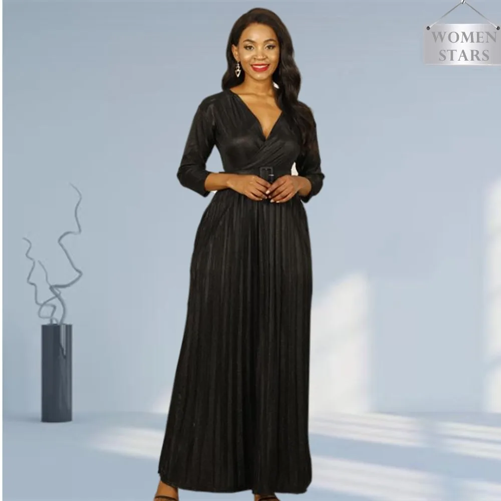 Женское вечернее платье с V-образным вырезом, свободное однотонное Плиссированное Платье макси с длинным рукавом и поясом на осень, оптовая продажа, Прямая поставка
Женское вечернее платье с V-образным вырезом, свободное однотонное Плиссированное Платье макси с длинным рукавом и поясом на осень, оптовая продажа, Прямая поставка