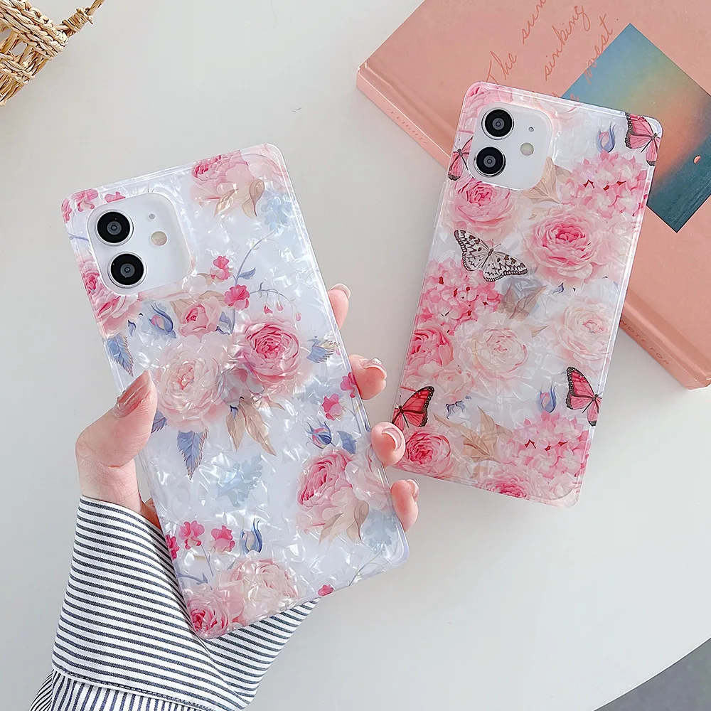 INS Elegant Flower Case for iPhone 11 12 Pro Max XR SE 2020 7 8 Plus XS Shell Colorful Luxury Square Butterfly Shockproof Cover
INS Elegant Flower Case for iPhone 11 12 Pro Max XR SE 2020 7 8 Plus XS Shell Colorful Luxury Square Butterfly Shockproof Cover