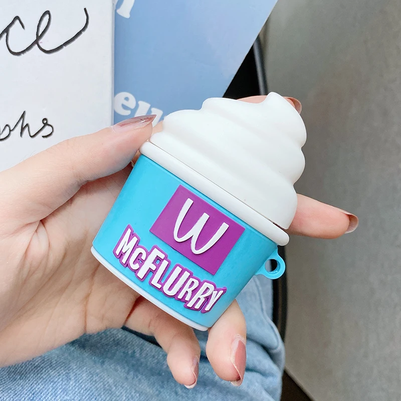 Brand McFlurry ice cream 3D Case For AirPods 1 2 pro Charging Box Soft Silicone Wireless Bluetooth Earphone Protect Cover Coque
Brand McFlurry ice cream 3D Case For AirPods 1 2 pro Charging Box Soft Silicone Wireless Bluetooth Earphone Protect Cover Coque