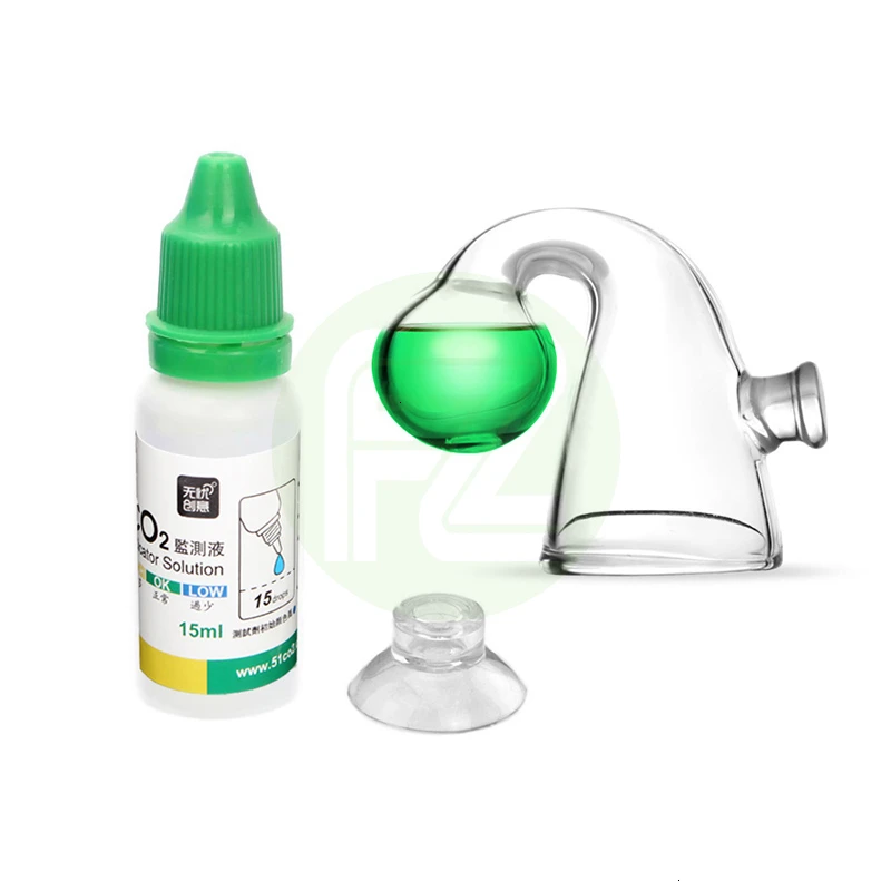 Стеклянный индикатор Co2 с раствором 4dkh/PH СО2 для длительного использования тестер выращивания