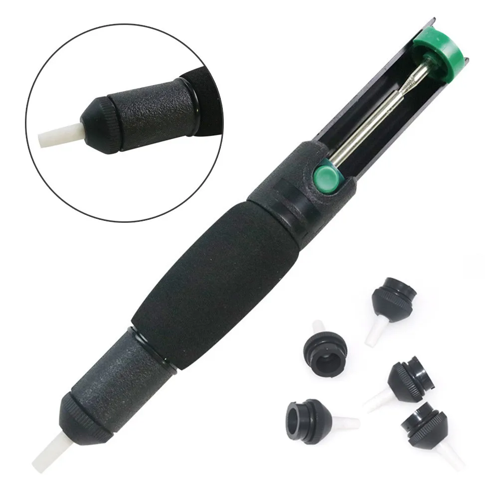 ABS Plastic Desoldering Solder Sucker Soldering Pump Suction Tin Vacuum Removal Tool Replaceable Tips Easy To Operate Clean
ABS Plastic Desoldering Solder Sucker Soldering Pump Suction Tin Vacuum Removal Tool Replaceable Tips Easy To Operate Clean