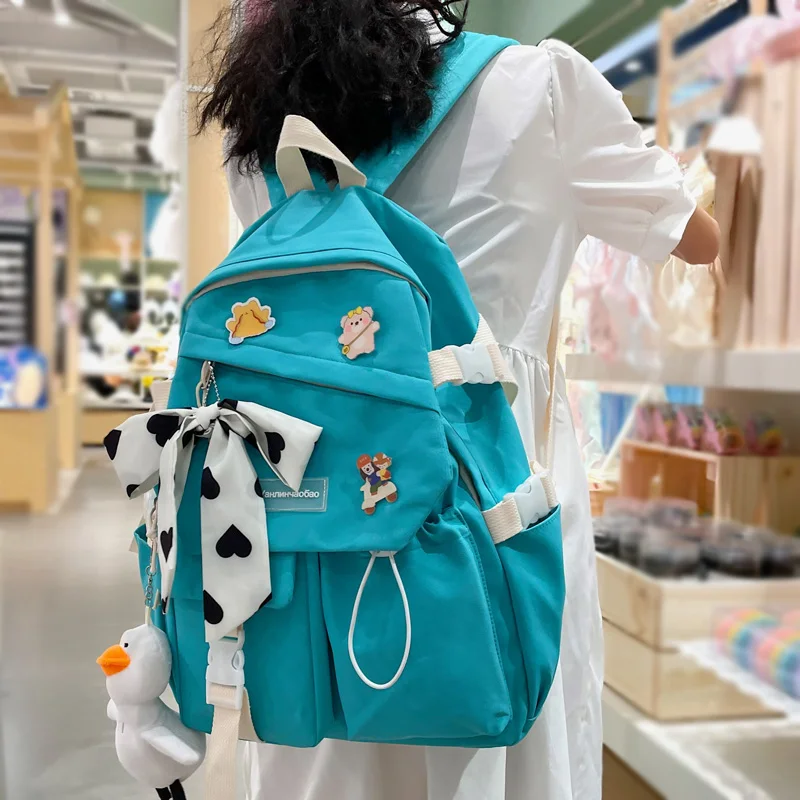DCIMOR New Preppy Women Backpack Lovely Girl Waterproof Nylon School Bags Female Fashion Silk Scarves Student Bookbag Travel Bag
DCIMOR New Preppy Women Backpack Lovely Girl Waterproof Nylon School Bags Female Fashion Silk Scarves Student Bookbag Travel Bag