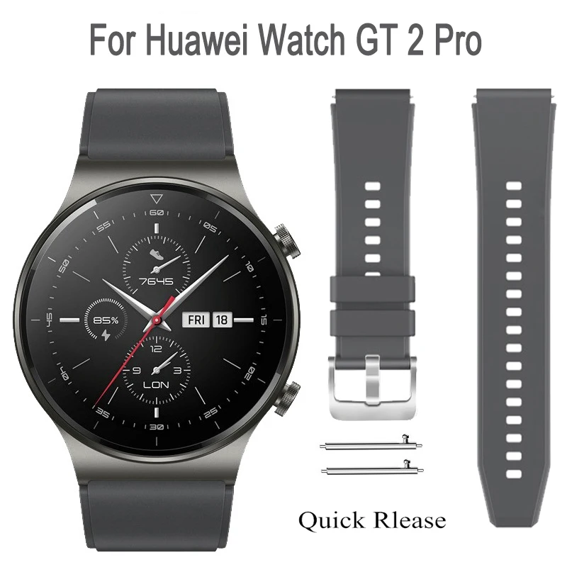 Ремешок силиконовый для Huawei Watch GT 2 Pro сменный модный спортивный браслет наручных