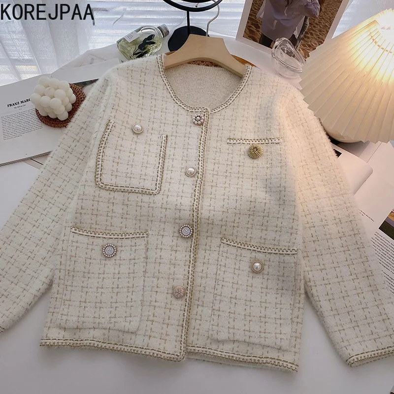 Элегантные женские куртки кореjpaa, новинка зимы 2021, шикарное клетчатое однобортное пальто в стиле ретро с длинными рукавами и круглым вырезо... 
Элегантные женские куртки кореjpaa, новинка зимы 2021, шикарное клетчатое однобортное пальто в стиле ретро с длинными рукавами и круглым вырезо...