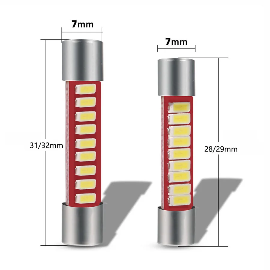 YCCPAUTO 4 шт. T6 C5W Led 29 мм 31 светодиоды Внутреннее освещение гирлянда купольные лампы