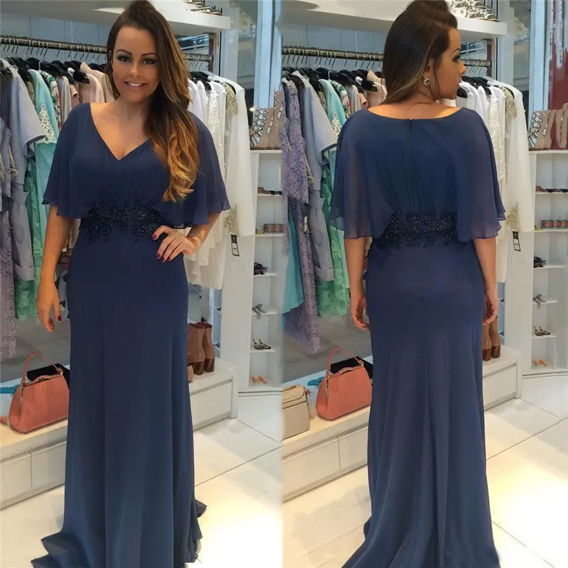 V-Neck Chiffon Mother Formal Party Dresses Lace Appliques Waist Line Beading Formal Women Evening Party Gowns Plus Size Custom
V-Neck Chiffon Mother Formal Party Dresses Lace Appliques Waist Line Beading Formal Women Evening Party Gowns Plus Size Custom