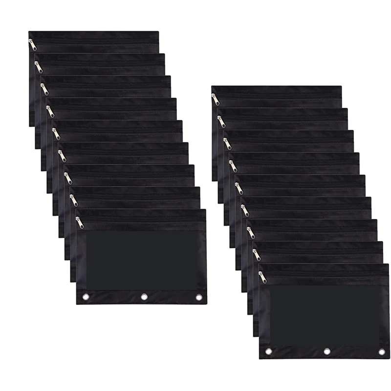 18 Pack Pencil Pouch 3 Hole Binder Zipper Pen Pouches Cloth Pencil Case for Office College School Supplies Cosmetics
18 Pack Pencil Pouch 3 Hole Binder Zipper Pen Pouches Cloth Pencil Case for Office College School Supplies Cosmetics