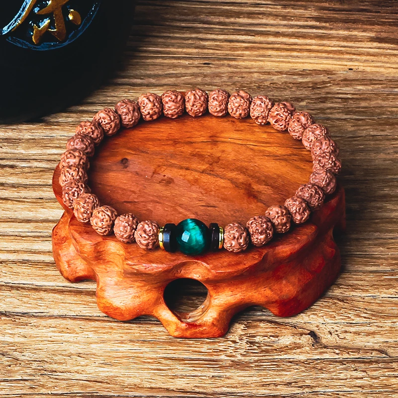 Royal Green Tiger Eye Vajra Bodhi Bracelet Original Rudraksha Meditation Beaded Bracelets Women Prayer Tibetan Buddhism Jewelry
Royal Green Tiger Eye Vajra Bodhi Bracelet Original Rudraksha Meditation Beaded Bracelets Women Prayer Tibetan Buddhism Jewelry