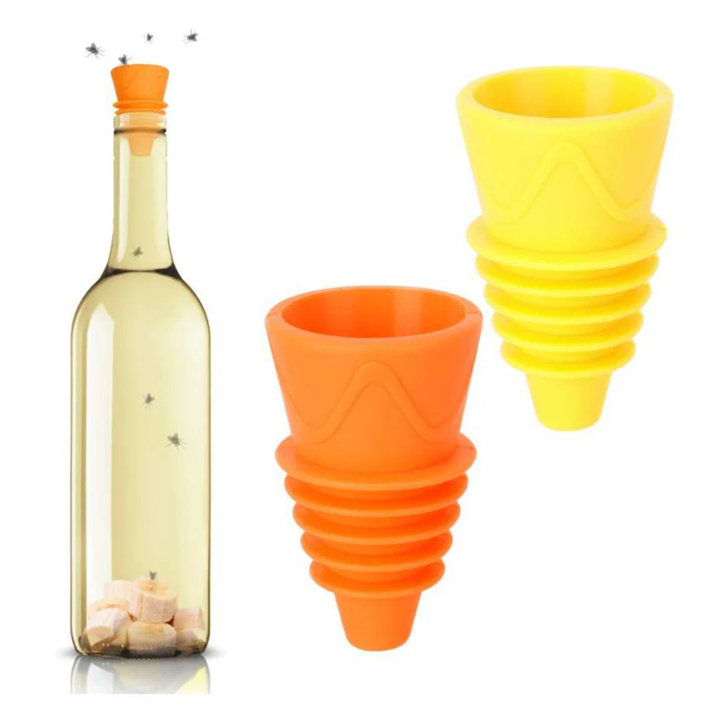 2Pcs Flexible Flies Trap Funnel Reusable Silicone Pest Control Fruit Flies Catcher Killer Home Garden Kitchen Flytrap Fitting
2Pcs Flexible Flies Trap Funnel Reusable Silicone Pest Control Fruit Flies Catcher Killer Home Garden Kitchen Flytrap Fitting