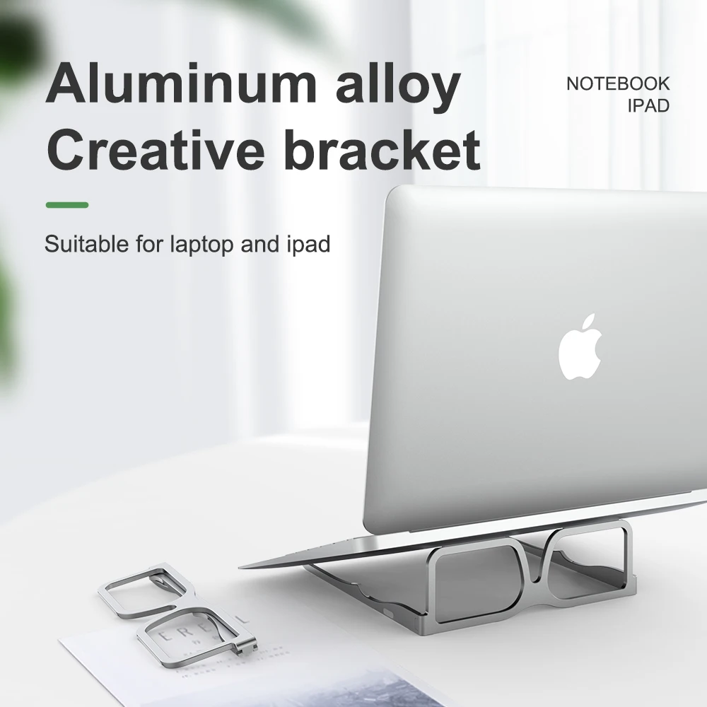Aluminum Alloy Foldable Laptop Stand Glasses Shape Notebook Support Holder For MacBook PC Laptop iPad Tablet Reading Universal
Aluminum Alloy Foldable Laptop Stand Glasses Shape Notebook Support Holder For MacBook PC Laptop iPad Tablet Reading Universal