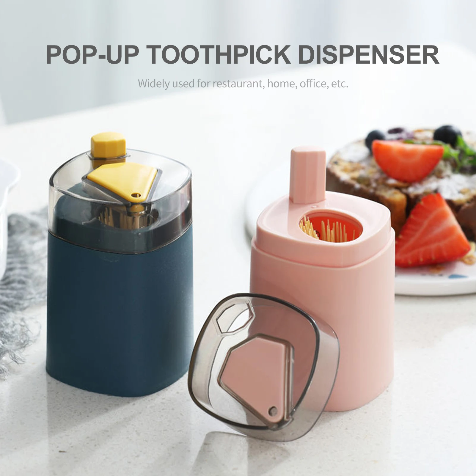 Pop-Up Toothpick Dispenser Toothpick Holder Table Toothpick Box Automatic Toothpick Holder Portable Creative Toothpick Box 
Pop-Up Toothpick Dispenser Toothpick Holder Table Toothpick Box Automatic Toothpick Holder Portable Creative Toothpick Box