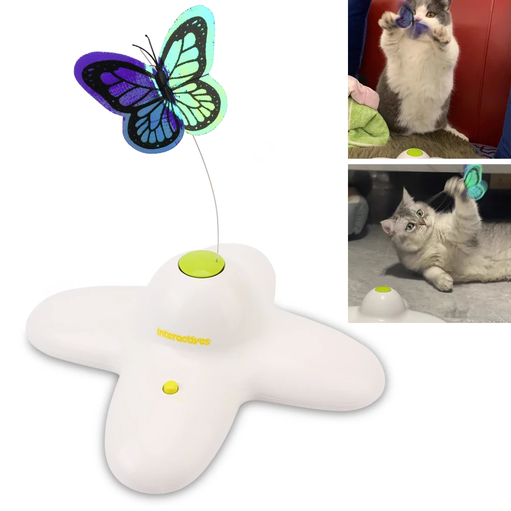 Interactive Flutter Bug Activated Butterfly Funny Toys Smart 360 Degree Rotating Motion Flashing Puzzle Toy Automatic Cat Toy
Interactive Flutter Bug Activated Butterfly Funny Toys Smart 360 Degree Rotating Motion Flashing Puzzle Toy Automatic Cat Toy