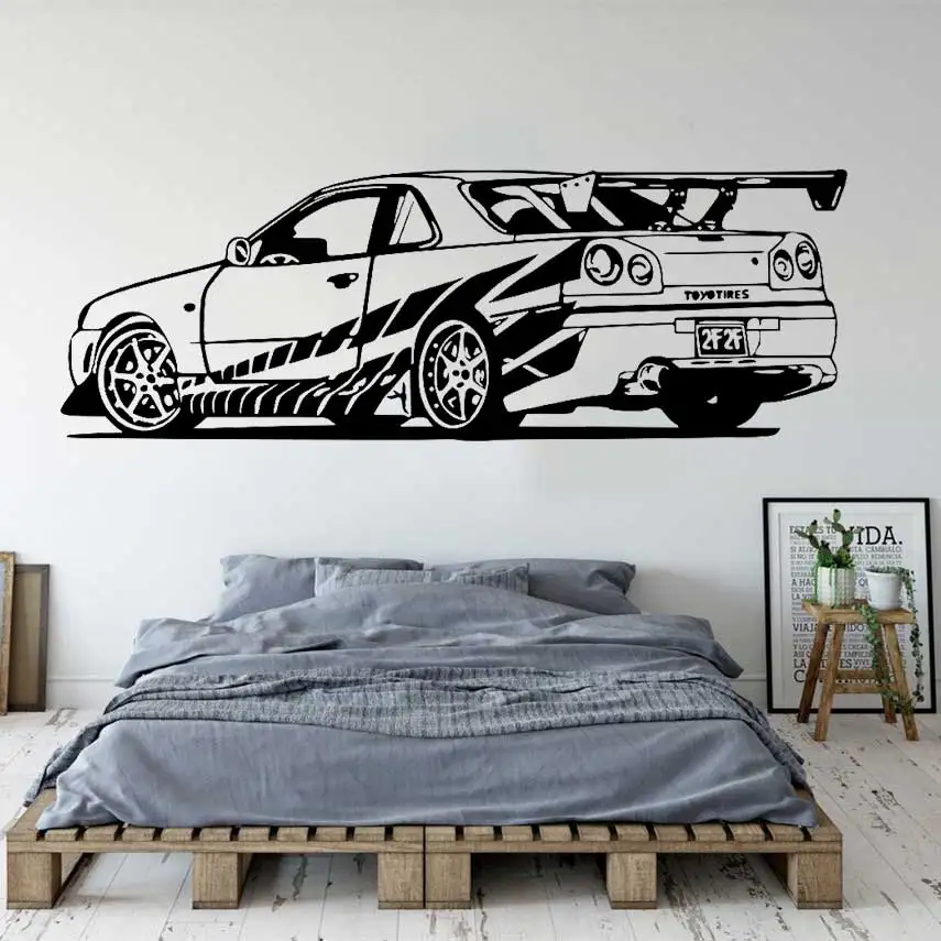 Skyline sports car wall sticker R34 vinyl wall sticker youth sports car hobby family bedroom wall decoration poster muraCE31
Skyline sports car wall sticker R34 vinyl wall sticker youth sports car hobby family bedroom wall decoration poster muraCE31