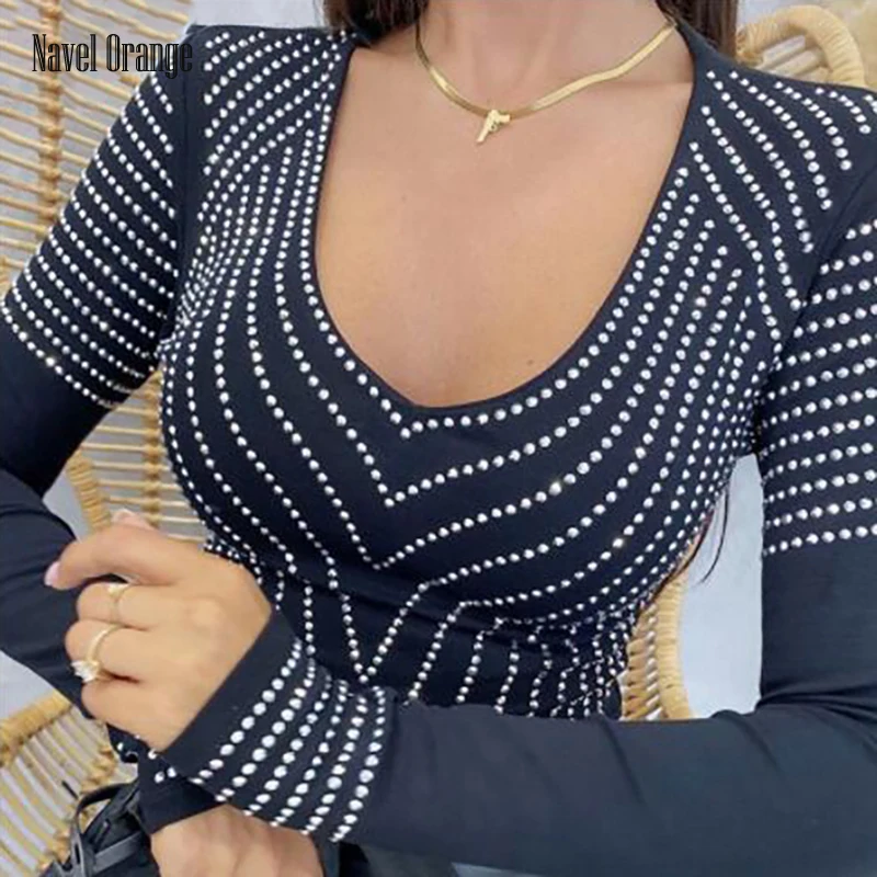 New Elegant Blouses Long Sleeve Slim Sexy Women Patchwork Pullover Shirts Spring Autumn Deep V-Neck Streetwear Sweatshirts Blusa
New Elegant Blouses Long Sleeve Slim Sexy Women Patchwork Pullover Shirts Spring Autumn Deep V-Neck Streetwear Sweatshirts Blusa