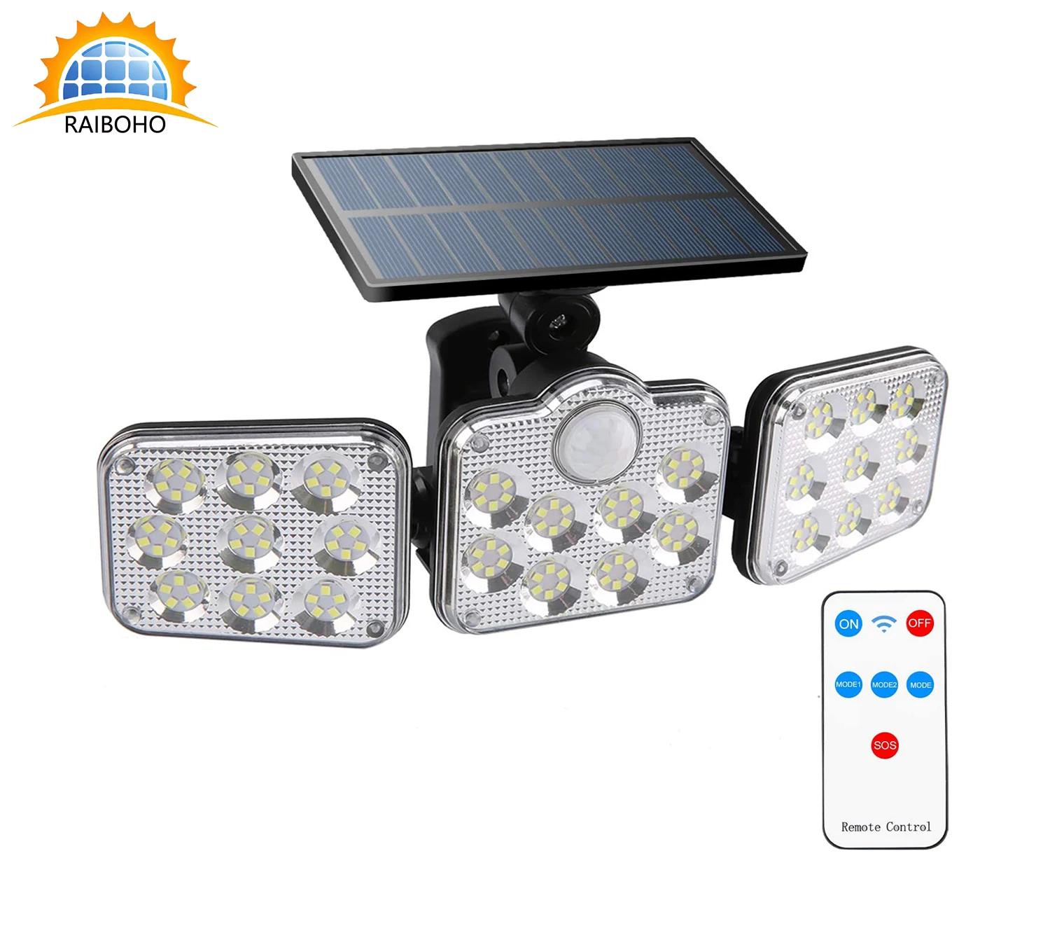 Solar Lights Outdoor Sensor 138 LED Solar Powered Security Light Waterproof 3 Adjustable Heads Light 3 Modes Remote Control 
Solar Lights Outdoor Sensor 138 LED Solar Powered Security Light Waterproof 3 Adjustable Heads Light 3 Modes Remote Control
