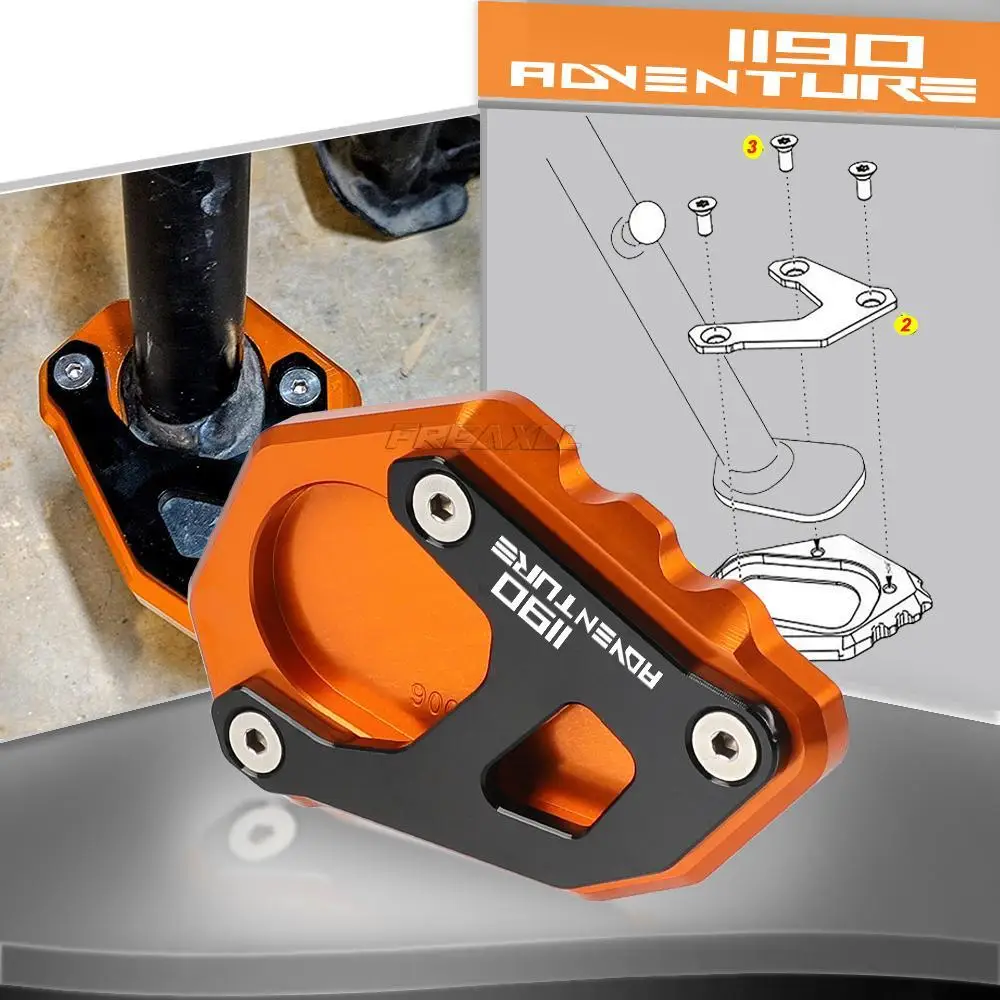 1190Adventure Motorcycle CNC Aluminum Side Stand Enlarger Kickstand Enlarge Plate Pad Accessories For 1190 Adventure 1190 Adv
1190Adventure Motorcycle CNC Aluminum Side Stand Enlarger Kickstand Enlarge Plate Pad Accessories For 1190 Adventure 1190 Adv