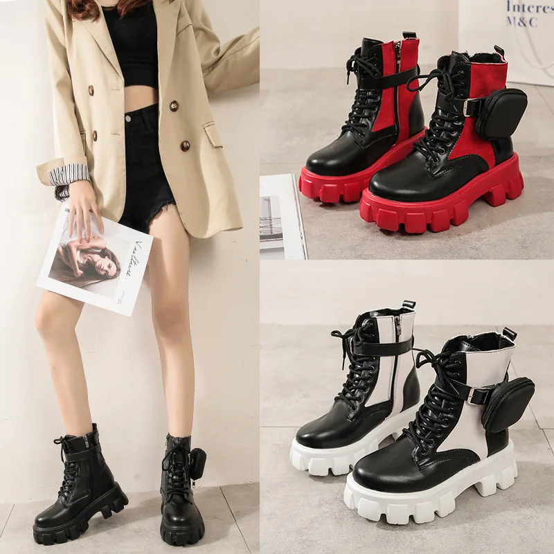 Women Pocket Boot Lace Up Ladies Ankle Boots Female Buckle Strap blue Chunky Sole Pouch Ankle Boots Woman Platform Shoe Fashion 
Women Pocket Boot Lace Up Ladies Ankle Boots Female Buckle Strap blue Chunky Sole Pouch Ankle Boots Woman Platform Shoe Fashion