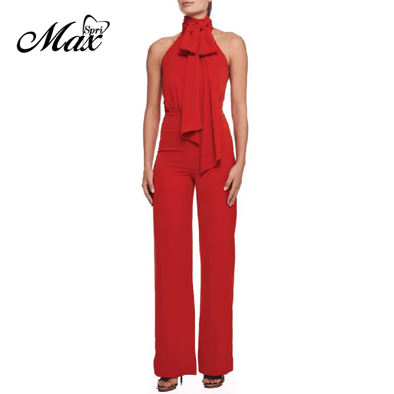 Max Spri 2019 New Trendy Halter Lacing Sleeveless Women Wide Leg Jumpsuit Office Lady Daily Outfit Red Rompers
Max Spri 2019 New Trendy Halter Lacing Sleeveless Women Wide Leg Jumpsuit Office Lady Daily Outfit Red Rompers