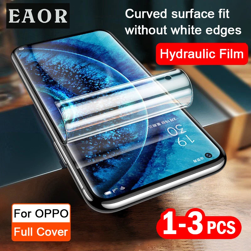 

EAOR 1-3Pcs 9D Full Cover HD Hydrogel Film for Oppo Reno 4 5 6 Pro Plus Explosion-proof Screen Protector for Oppo Find X2 X3 Pro