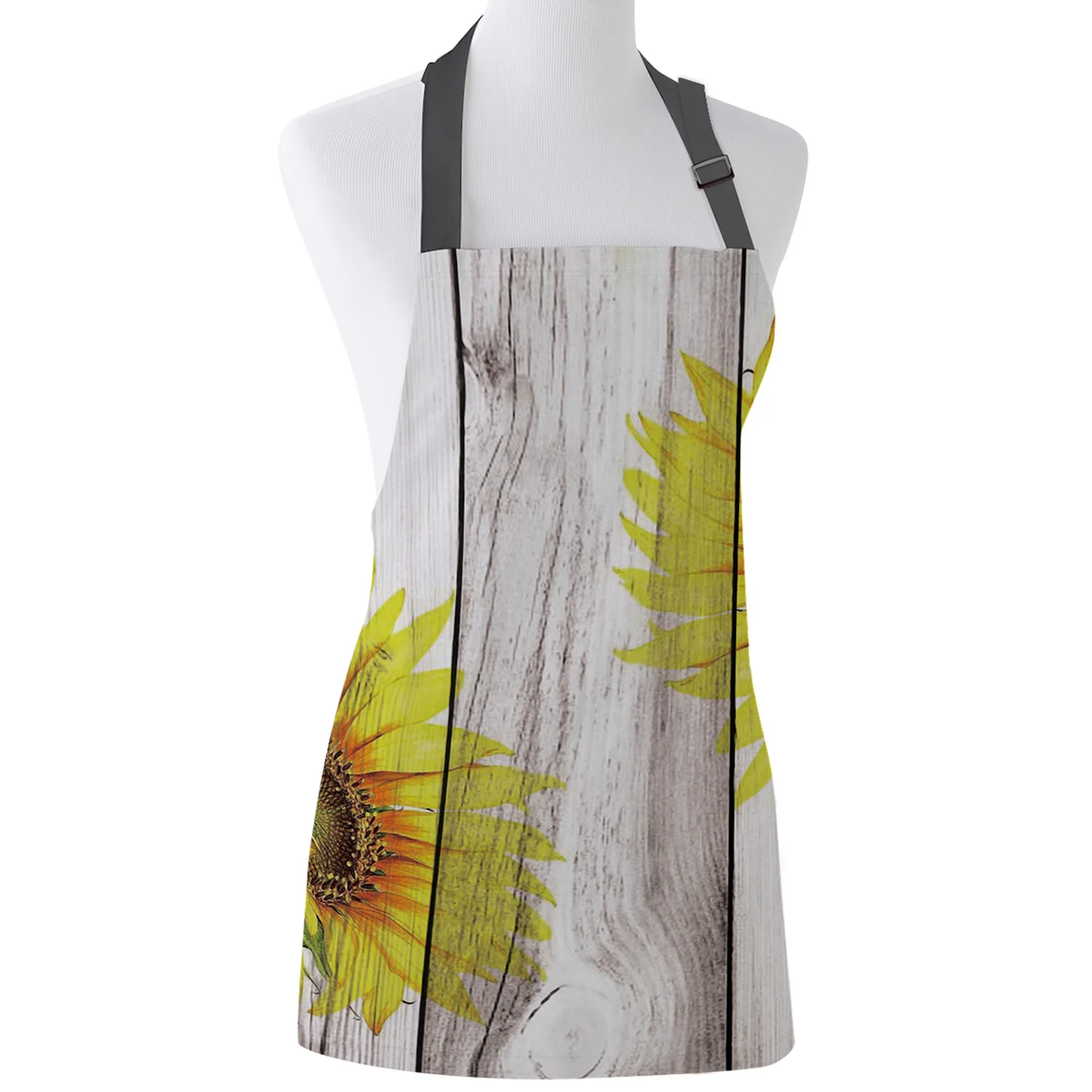 Retro Wood Textured Sunflower Print Apron Print Unisex Kitchen Bib with Adjustable Neck for Cooking Gardening
Retro Wood Textured Sunflower Print Apron Print Unisex Kitchen Bib with Adjustable Neck for Cooking Gardening