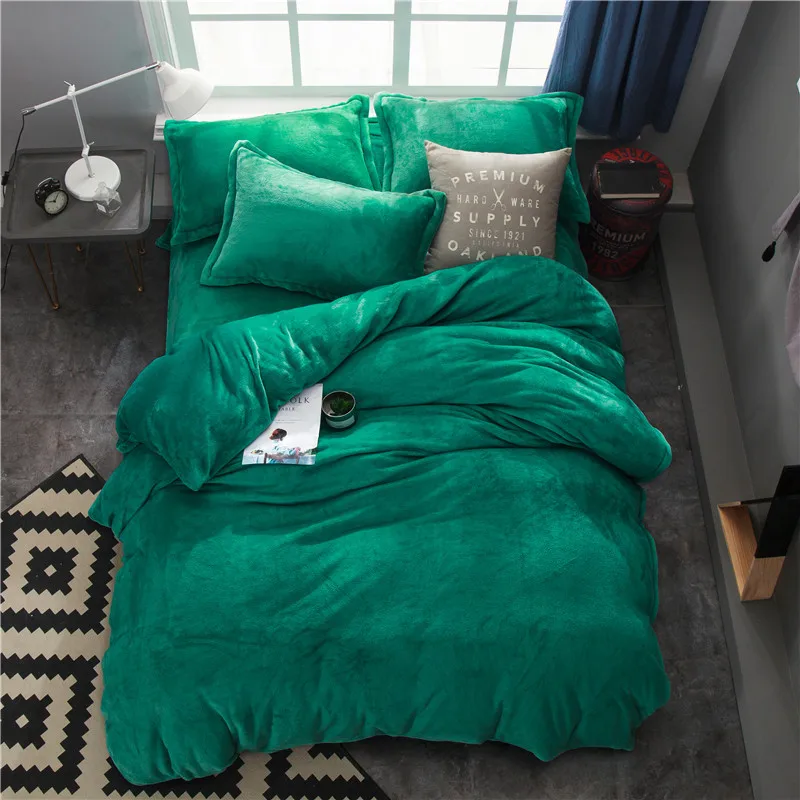 Green Winter fleece bedding set AB side duvet cover flannel fleece flat sheet 3/4pcs solid home bed set caroset bed linens warm
Green Winter fleece bedding set AB side duvet cover flannel fleece flat sheet 3/4pcs solid home bed set caroset bed linens warm