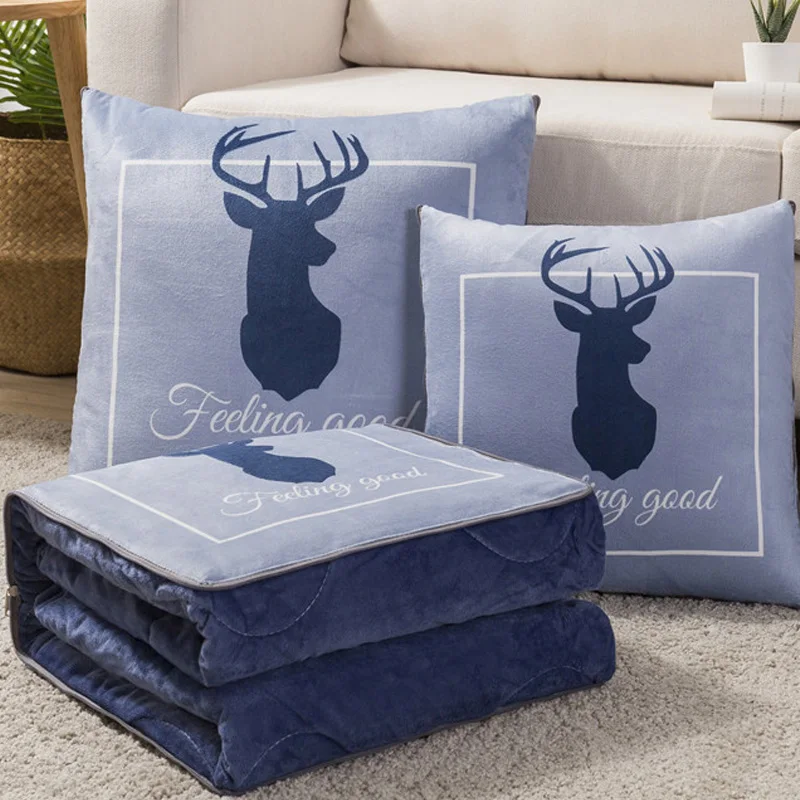 Thickened Multi Pillow Quilt Dual-purpose Coral Velvet Blanket Cushion Pillow Folded Car Lunch Quilt 50C096
Thickened Multi Pillow Quilt Dual-purpose Coral Velvet Blanket Cushion Pillow Folded Car Lunch Quilt 50C096