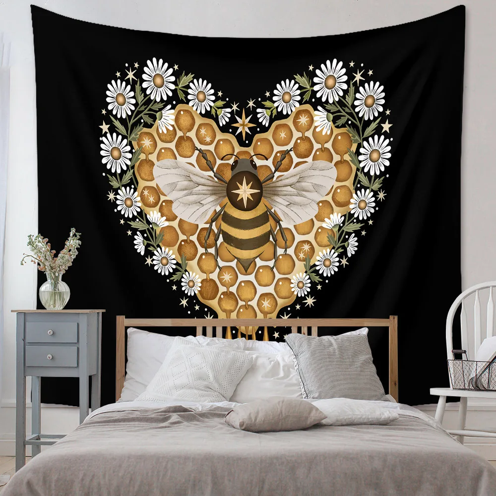 Floral Bee Tapestry Wall Hanging Aesthetic Backdrop Photo Props Flower Chrysanthemum Tapestries Wall Decor for Drom Bedroom
Floral Bee Tapestry Wall Hanging Aesthetic Backdrop Photo Props Flower Chrysanthemum Tapestries Wall Decor for Drom Bedroom