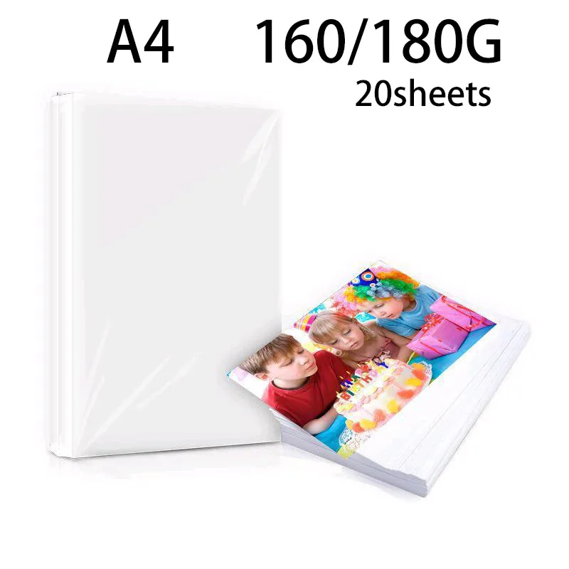 20 Sheets/package A4 High Gloss Photo Paper for Inkjet Printer Photo Studio Photographer Image Printing Glossy Paper
20 Sheets/package A4 High Gloss Photo Paper for Inkjet Printer Photo Studio Photographer Image Printing Glossy Paper