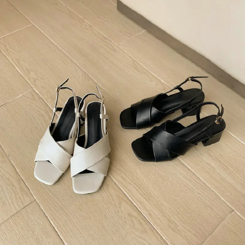 ZawsThia solid color black ivory classic women's sandals chunky square high heels woman summer shoes branded female sandals
ZawsThia solid color black ivory classic women's sandals chunky square high heels woman summer shoes branded female sandals