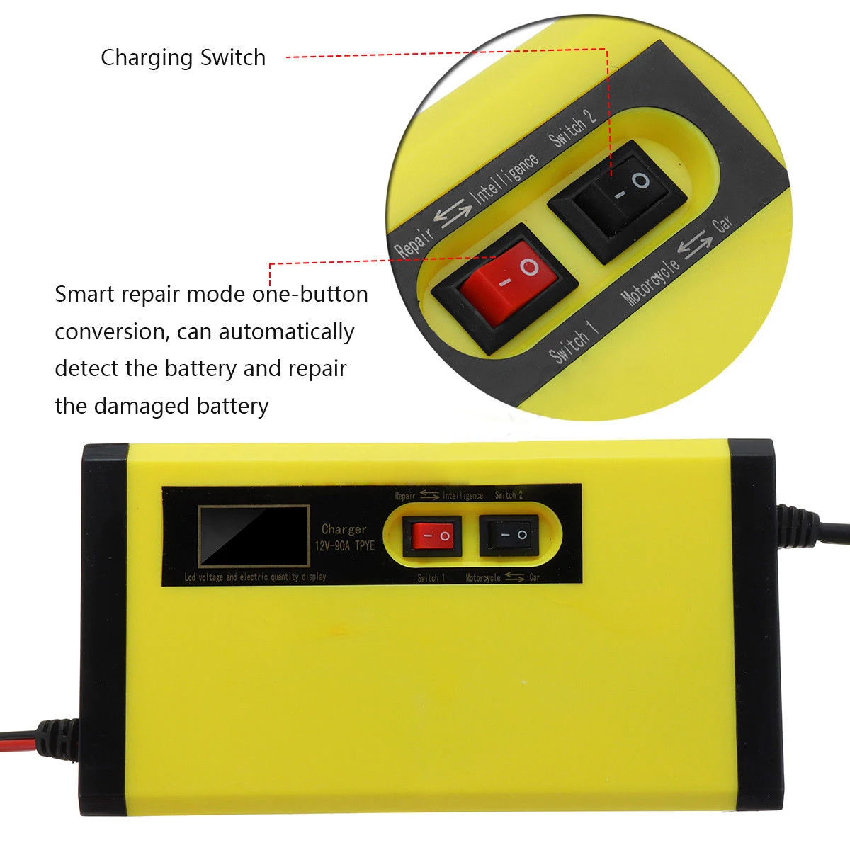 12V-24V 8A Full Automatic Battery-chargers Digital LCD Display Car Battery Chargers Power Puls Repair Chargers Wet Dry Lead Acid
12V-24V 8A Full Automatic Battery-chargers Digital LCD Display Car Battery Chargers Power Puls Repair Chargers Wet Dry Lead Acid