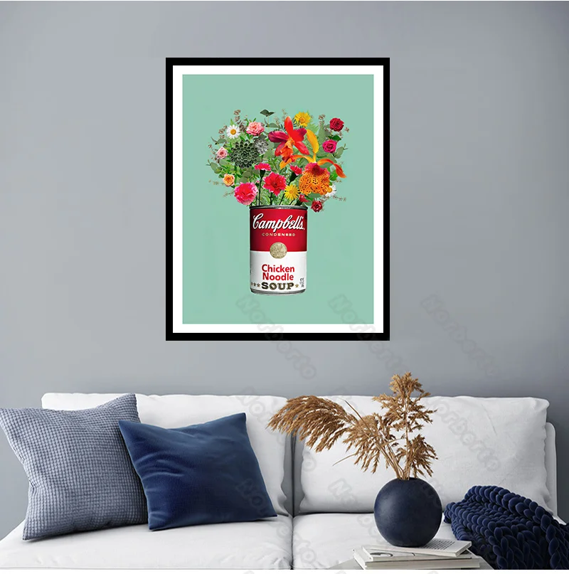 Nordic Style Canvas Painting Wall Poster Light Green Color Background Colorful Flowers Postin a Food Can for Home Rooms Decorati
Nordic Style Canvas Painting Wall Poster Light Green Color Background Colorful Flowers Postin a Food Can for Home Rooms Decorati