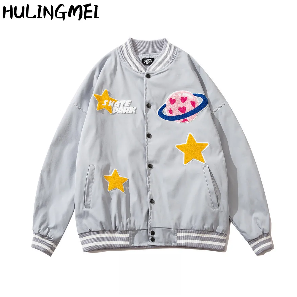 Graphic Decals Stand-up Collar Bomber Jacket Men's Spring and Autumn Baseball Jacket Boyfriend Style Varsity Hip Hop Blouse
Graphic Decals Stand-up Collar Bomber Jacket Men's Spring and Autumn Baseball Jacket Boyfriend Style Varsity Hip Hop Blouse