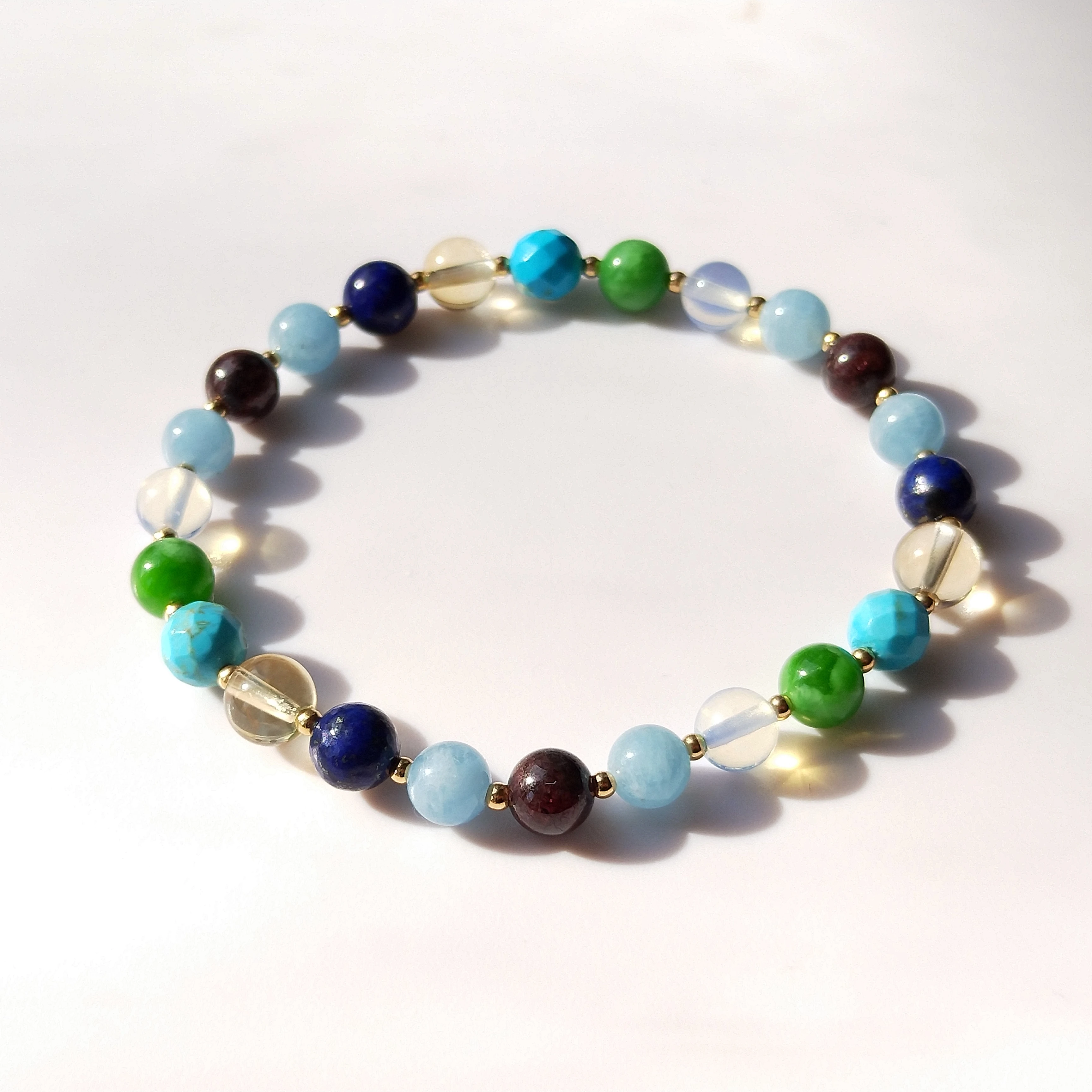 Lii Ji 6mm Gemstone Bracelet Garnet Aquamatine Laipis Jade Citrine Etc. Stone 14K Gold Filled Handmade Jewelry For Women Gift
Lii Ji 6mm Gemstone Bracelet Garnet Aquamatine Laipis Jade Citrine Etc. Stone 14K Gold Filled Handmade Jewelry For Women Gift